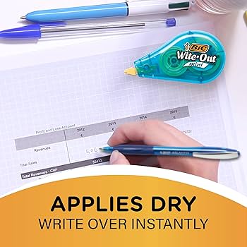 Amazon.com : BIC Wite-Out Brand Mini Correction Tape, 16.4